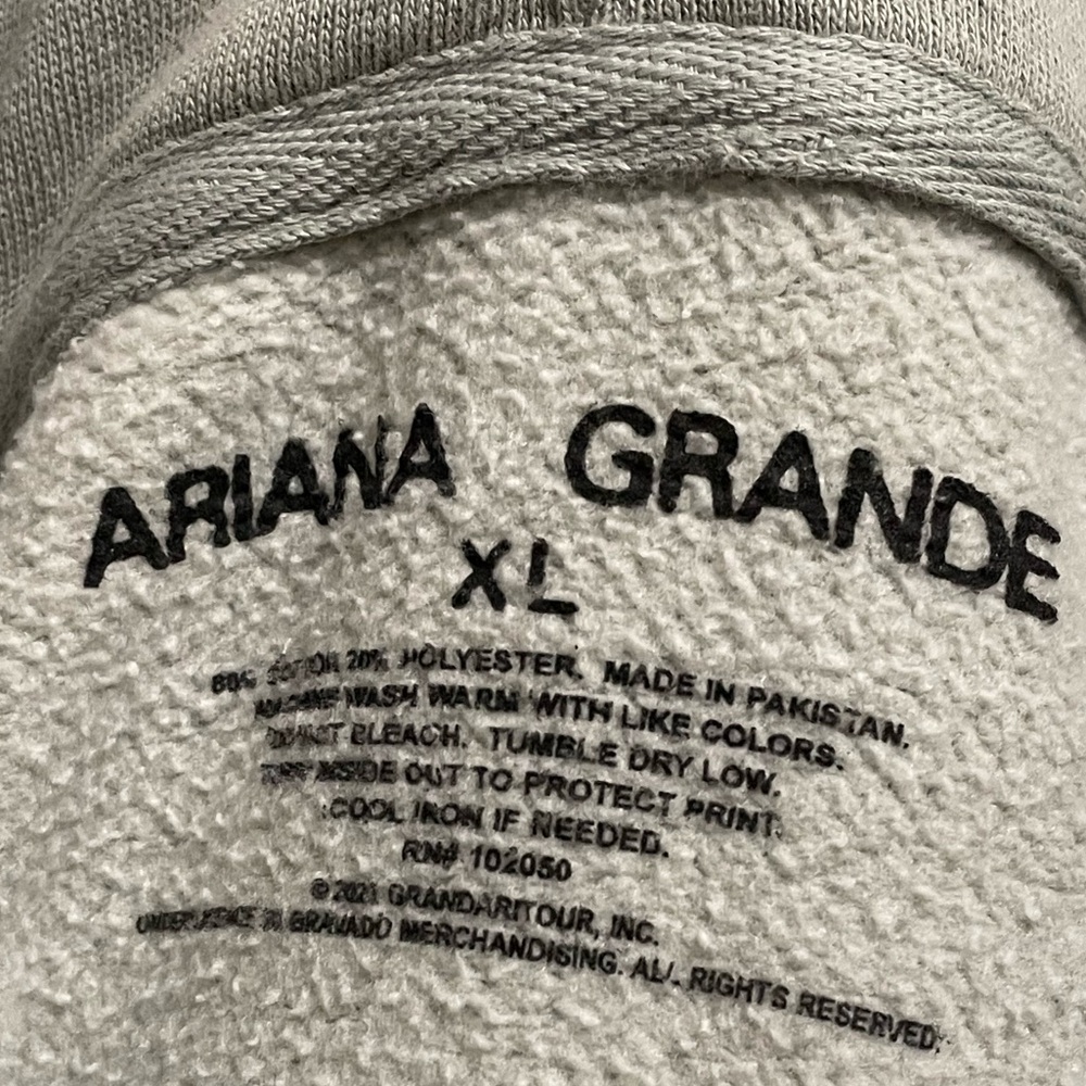 Ariana Grande Positions Inverted Cover Hoodie Sweatshirt Sage/Grey Unisex XL - Picture 3 of 3